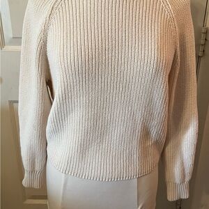 American Eagle Outfitters Cream Crew Neck Sweater
